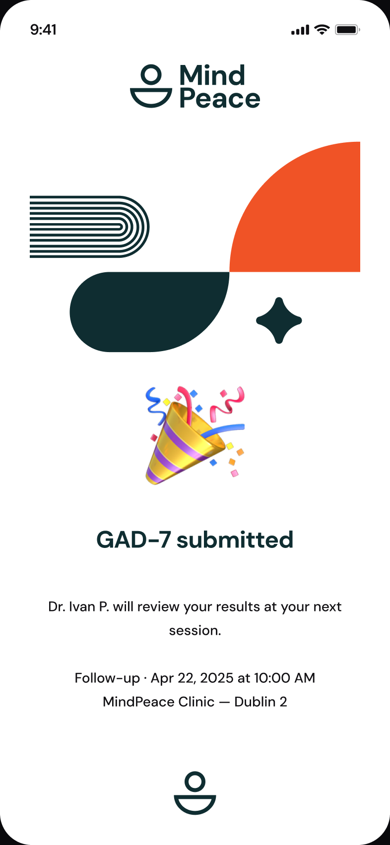 MindPeace — GAD-7 submitted; Dr. Ivan P. will review at follow-up