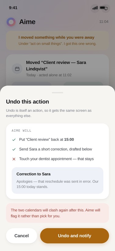 What undo will do