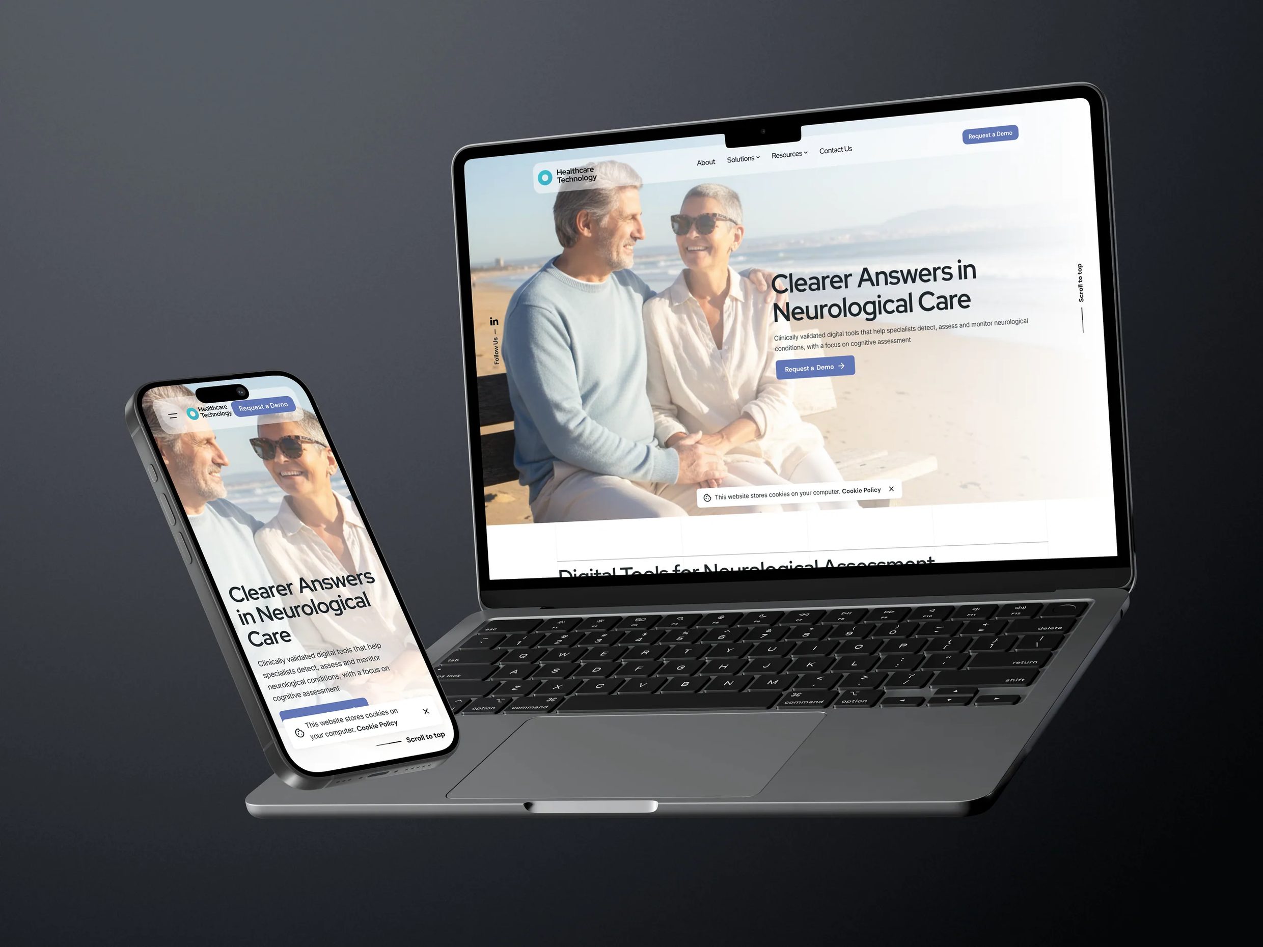 The website shown on desktop and mobile