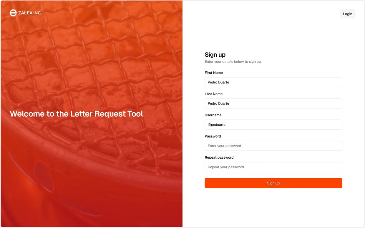 Sign up