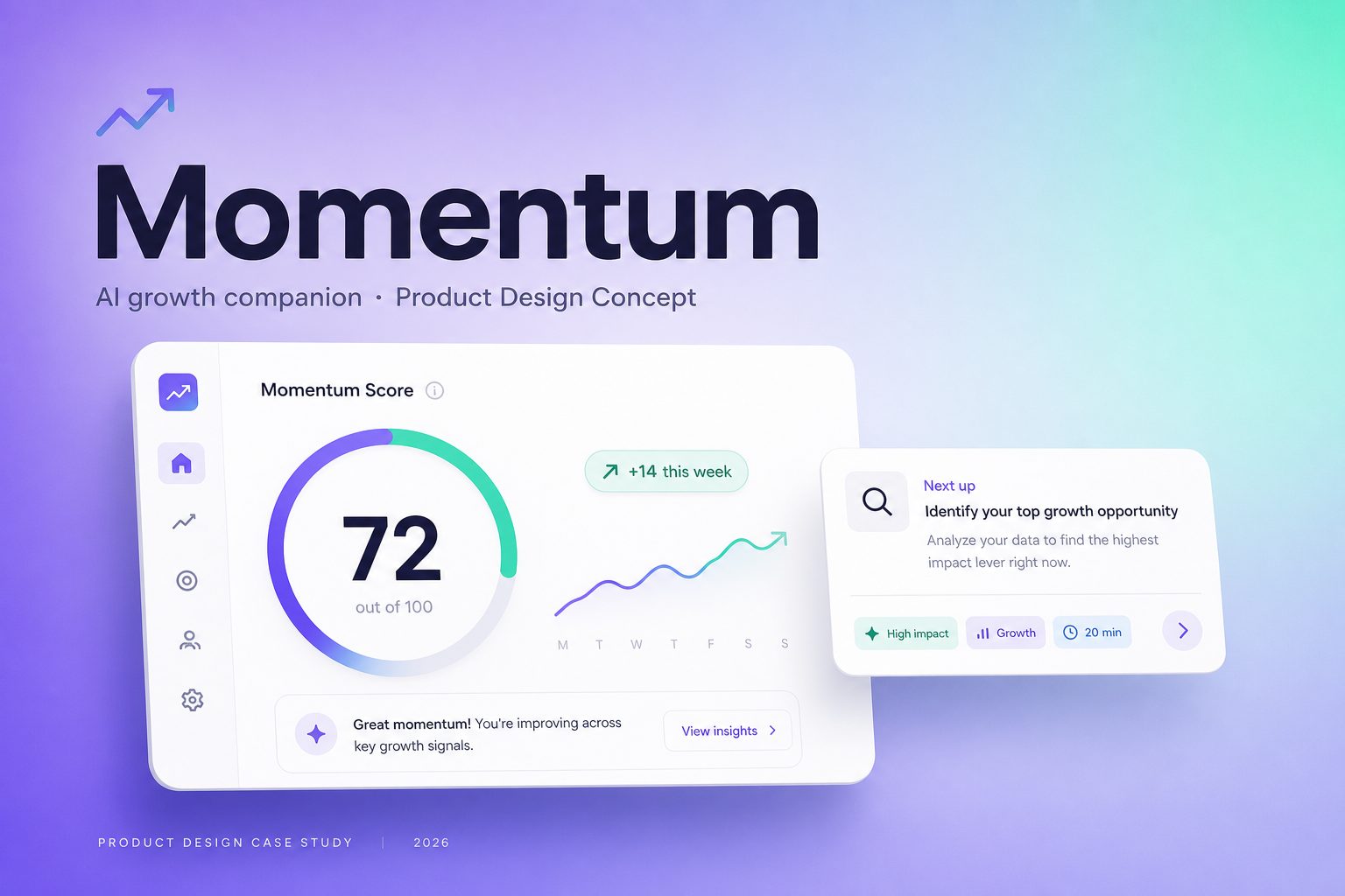 Momentum — AI growth companion dashboard concept