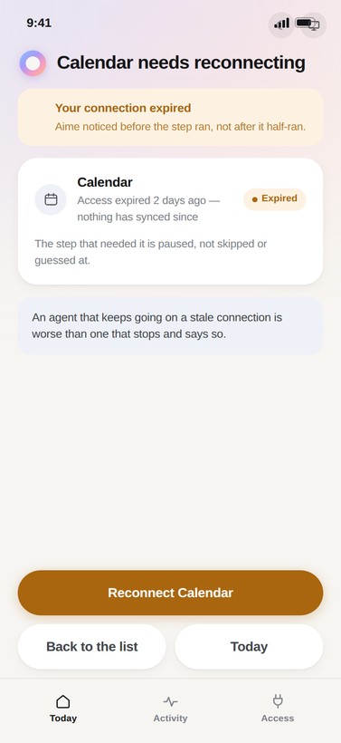 Access pulled elsewhere