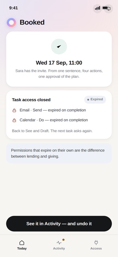 Done, access closed