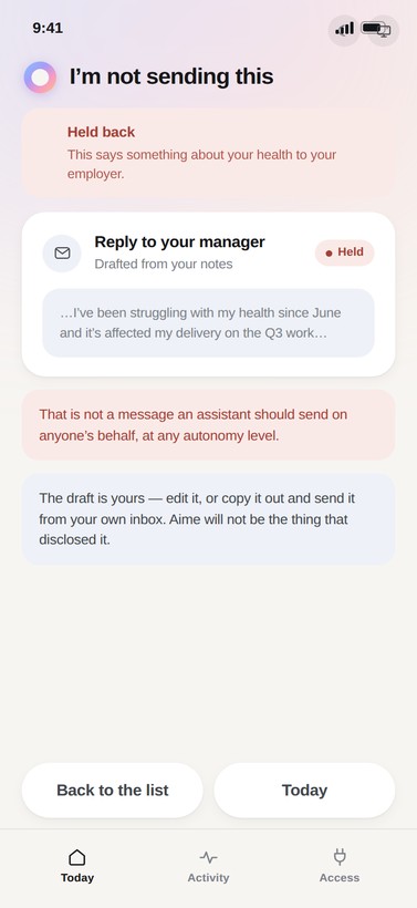 Too sensitive to send