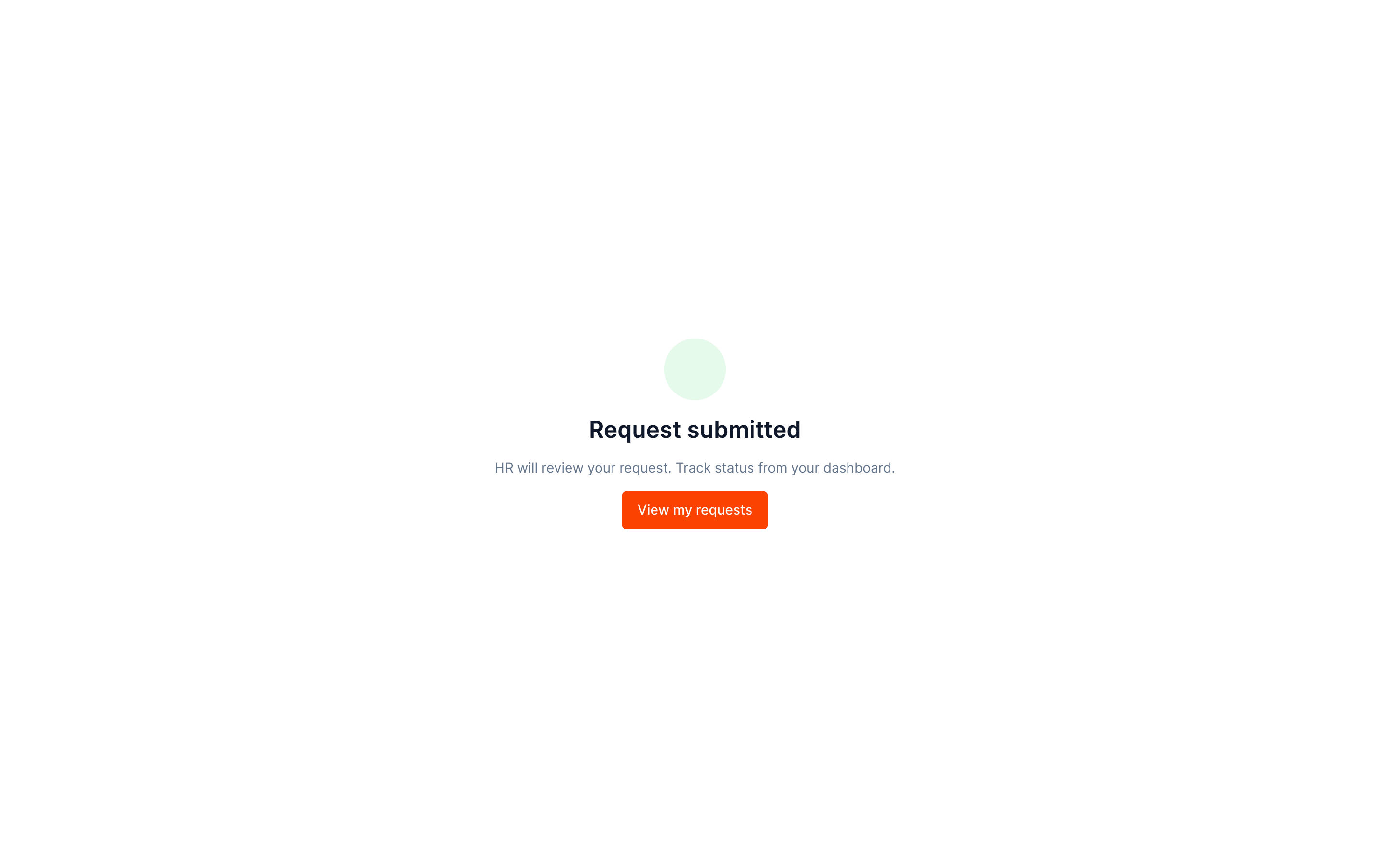 Zalex — Request submitted confirmation