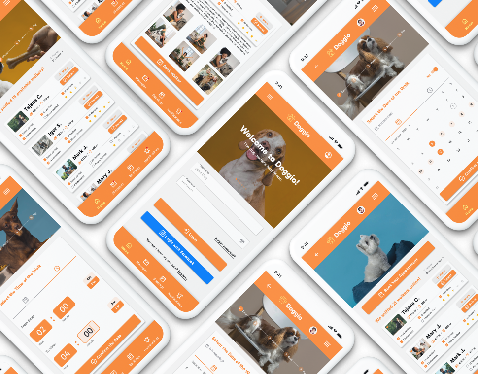 Doggio — Trust-Driven Dog Walking Marketplace App Design