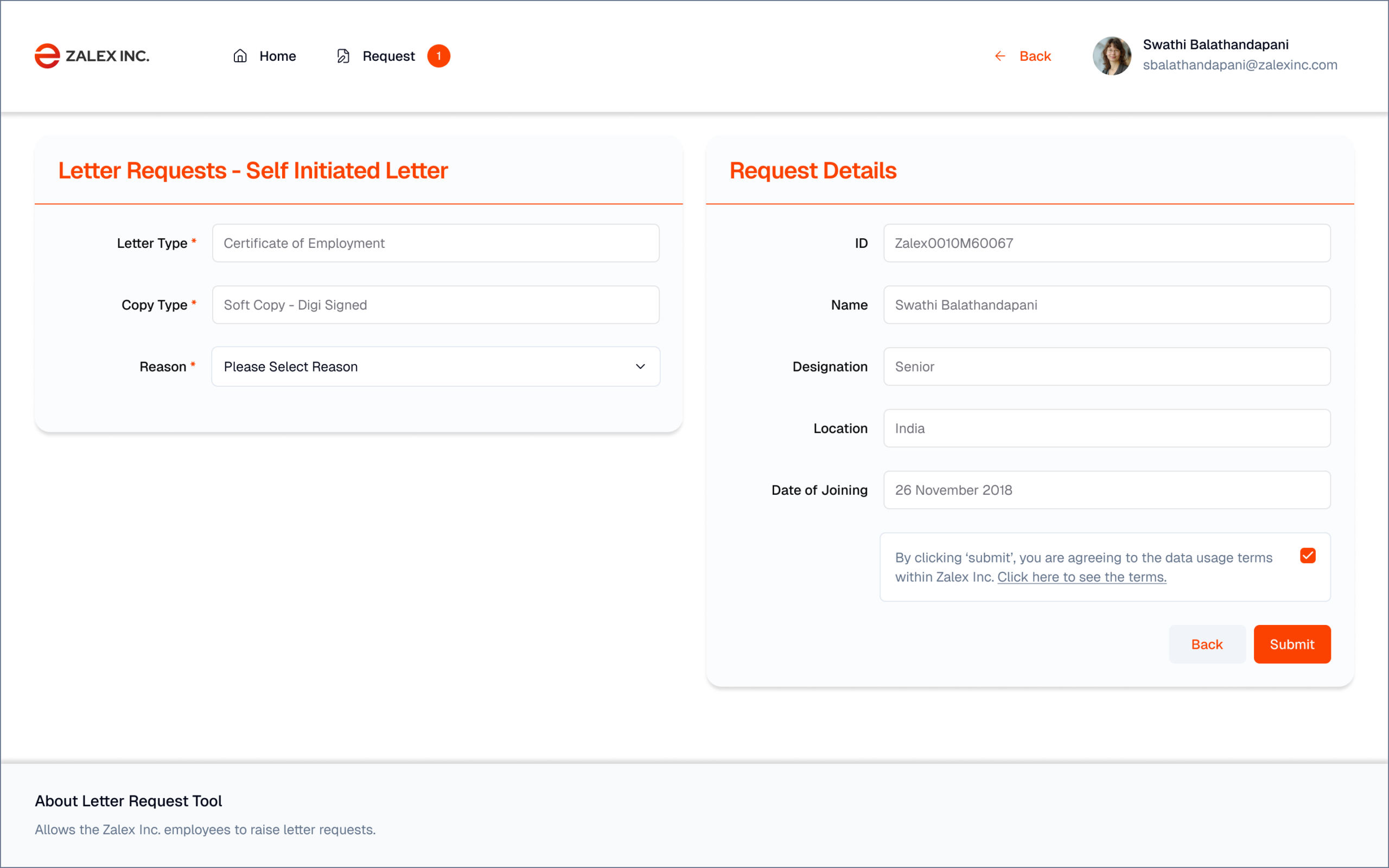 Zalex Redesign — Flow 1 Step 4