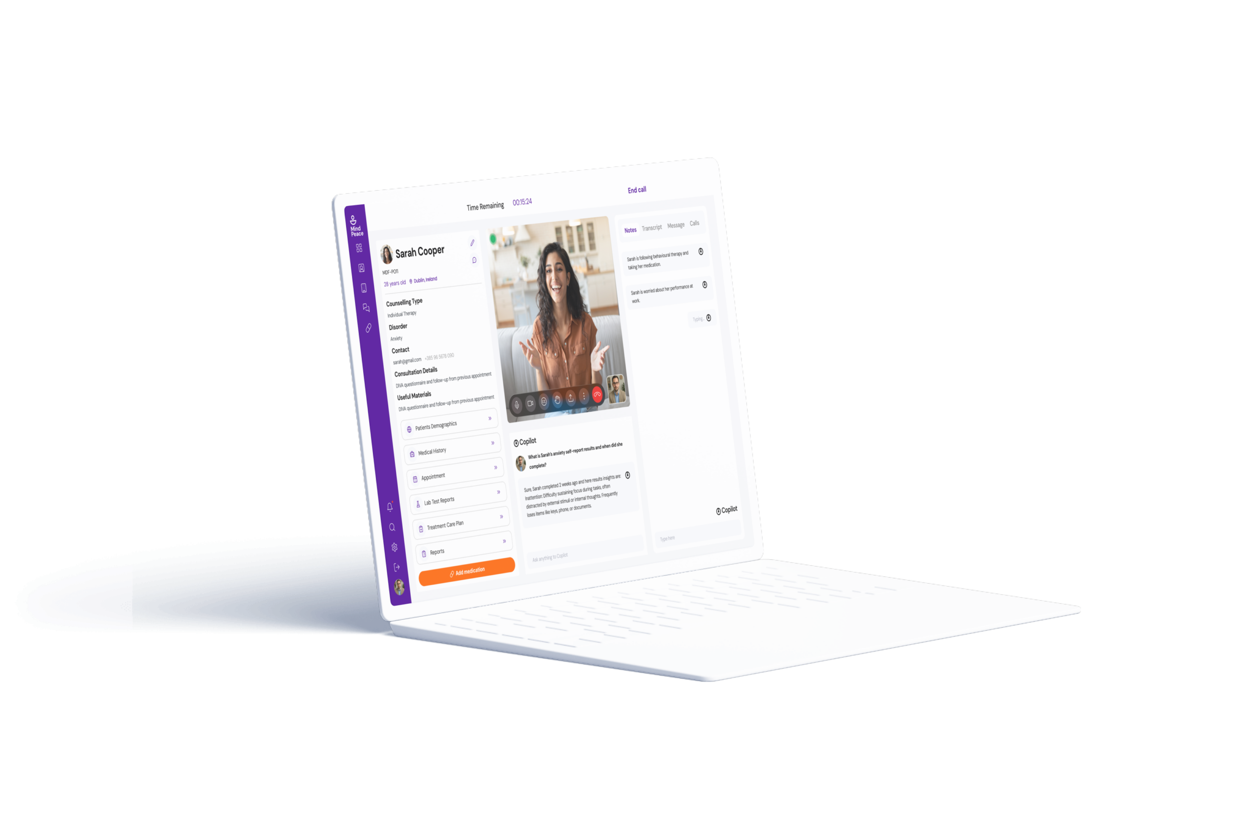 MindPeace — Desktop Video Consultation