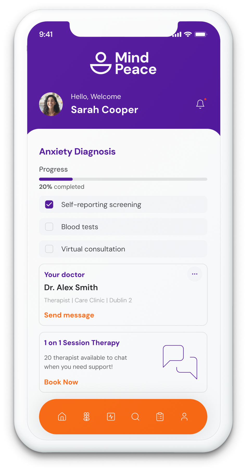 MindPeace — Dashboard