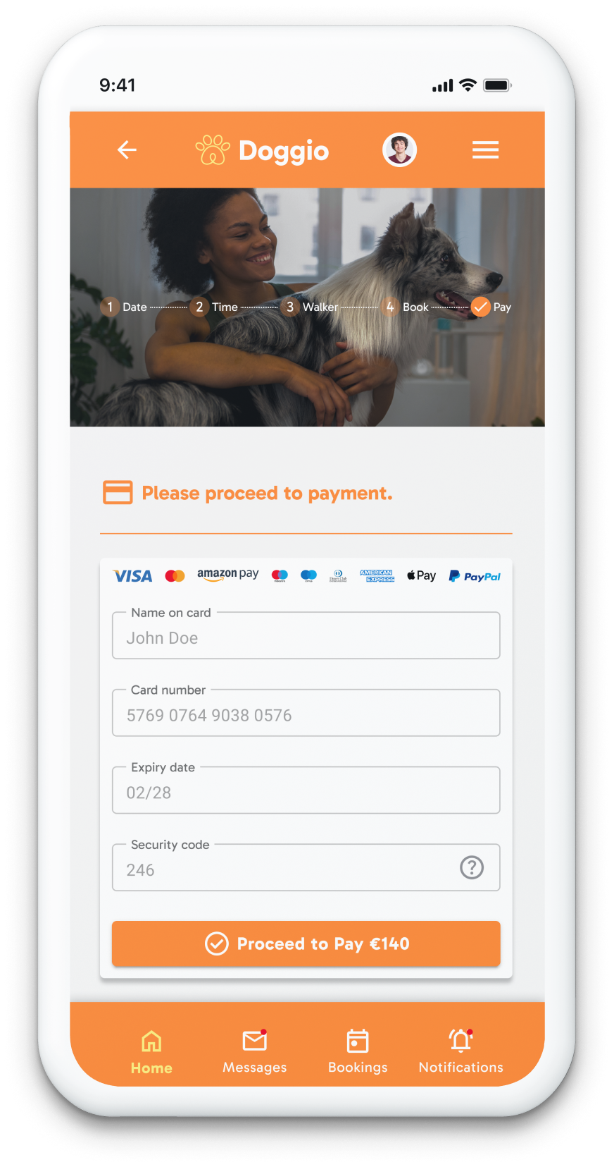Doggio — Mockup Payment