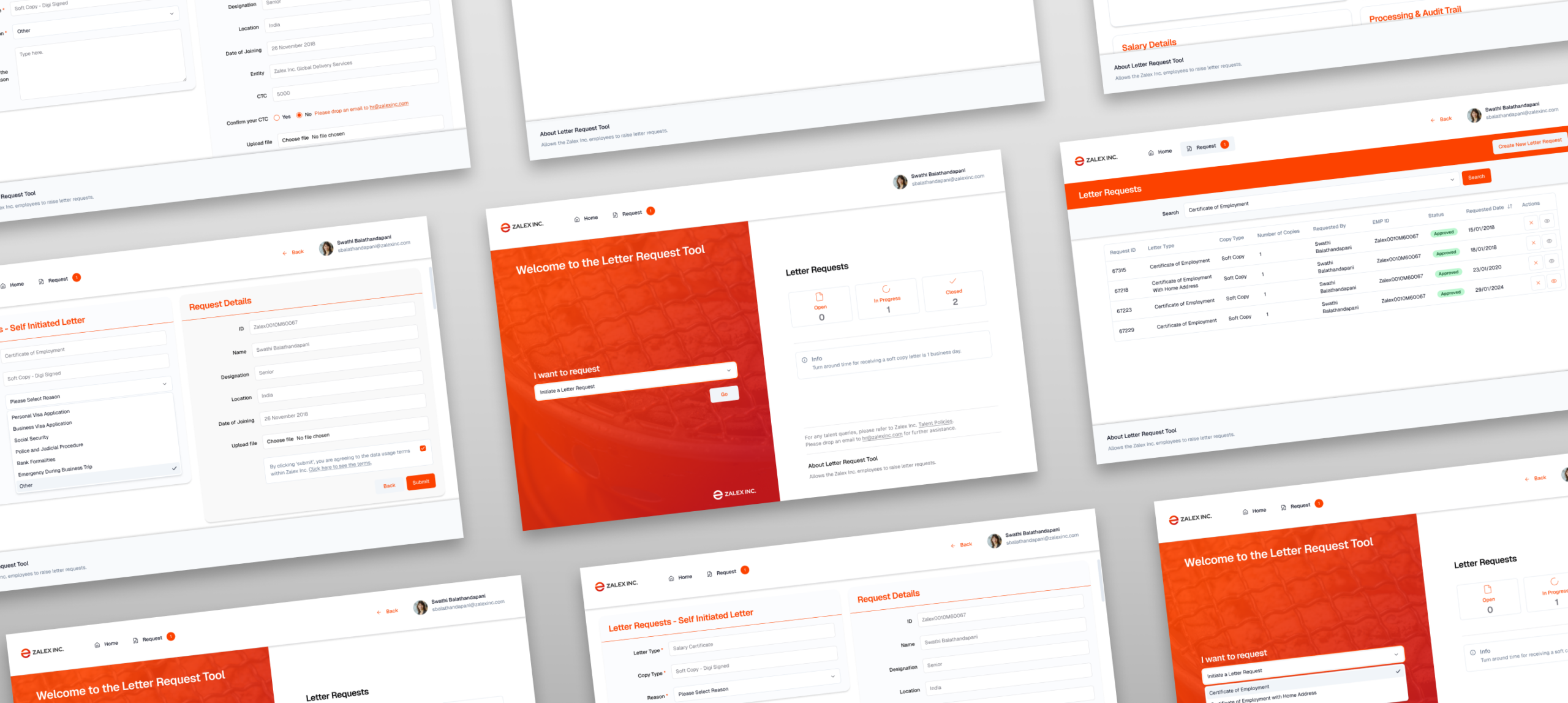 Zalex — Enterprise Self-Service Portal Reducing 5-Day Process to Same-Day